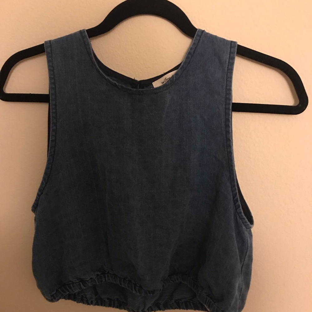 Wilfred denim crop top